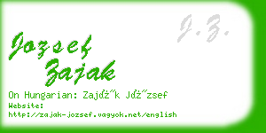 jozsef zajak business card